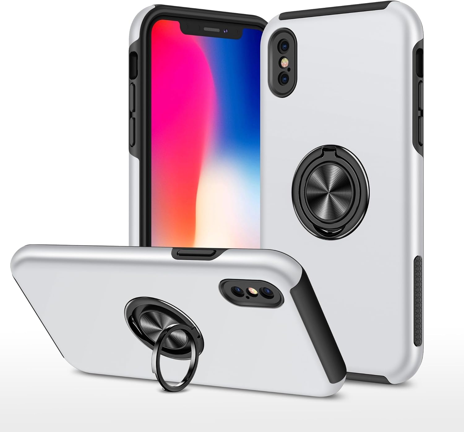 Coque hybride magnétique invisible pour iPhone X / XS Coque hybride magnétique invisible pour iPhone X / XS